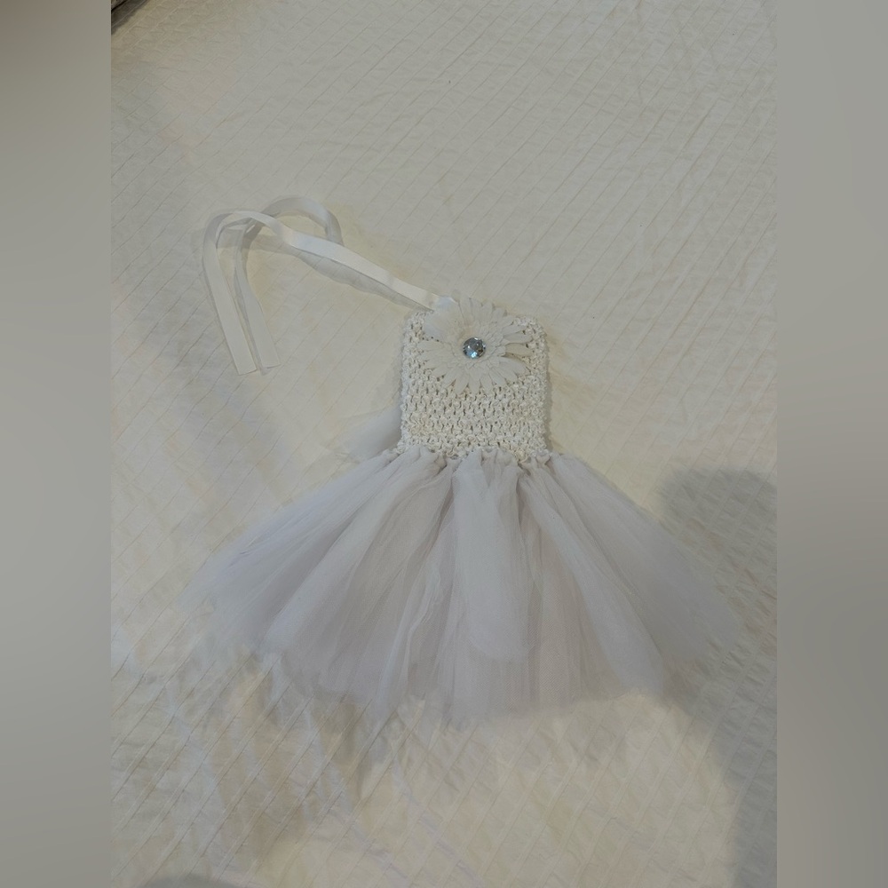 White Tutu Dress  size newborn